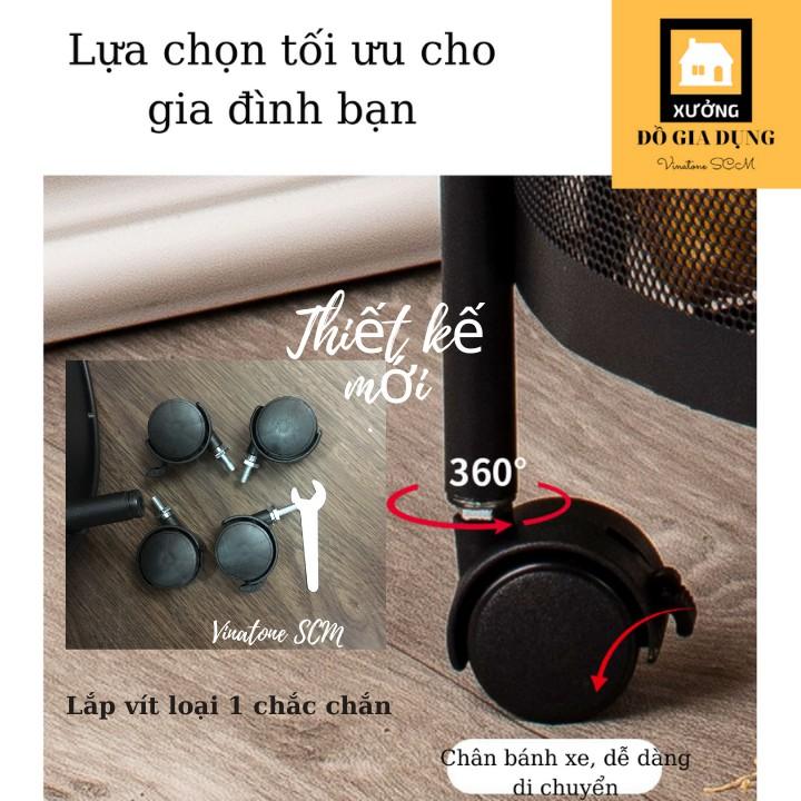 Kệ bếp đa năng đựng rau củ quả và đồ gia dụng, di chuyển xoay 360*, dễ dàng lắp đặt, chất liệu thép không gỉ [HÀNG LOẠI 1] 