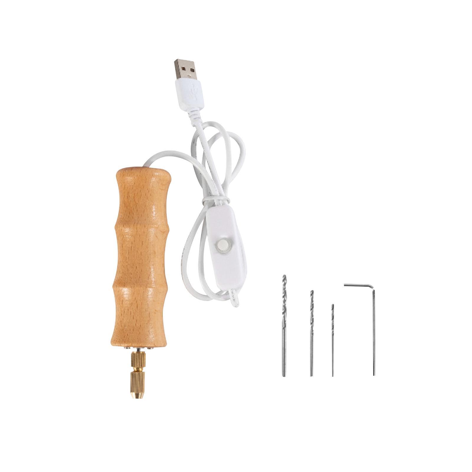 Electric Hand Drill Set Tool Wrench for Keychain Craft Polymer Clay