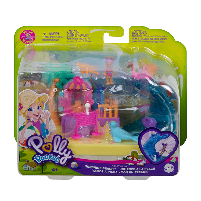 Đồ Chơi POLLY POCKET Bãi Biển Nắng Xanh GTM68/GTM66