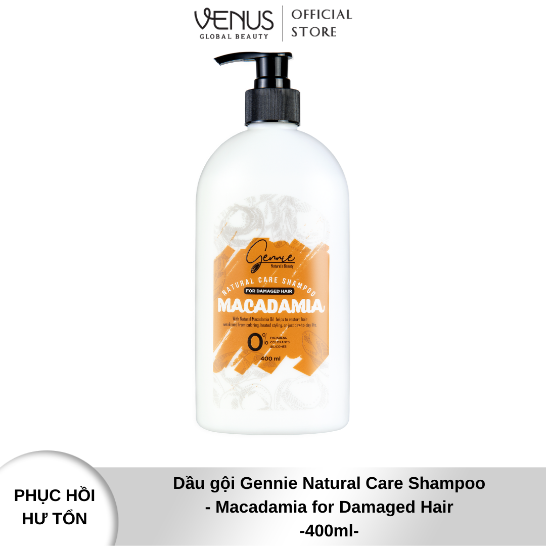 Dầu xả Gennie Natural Care dầu hạt Macca danh cho tóc hư tổn 400ml