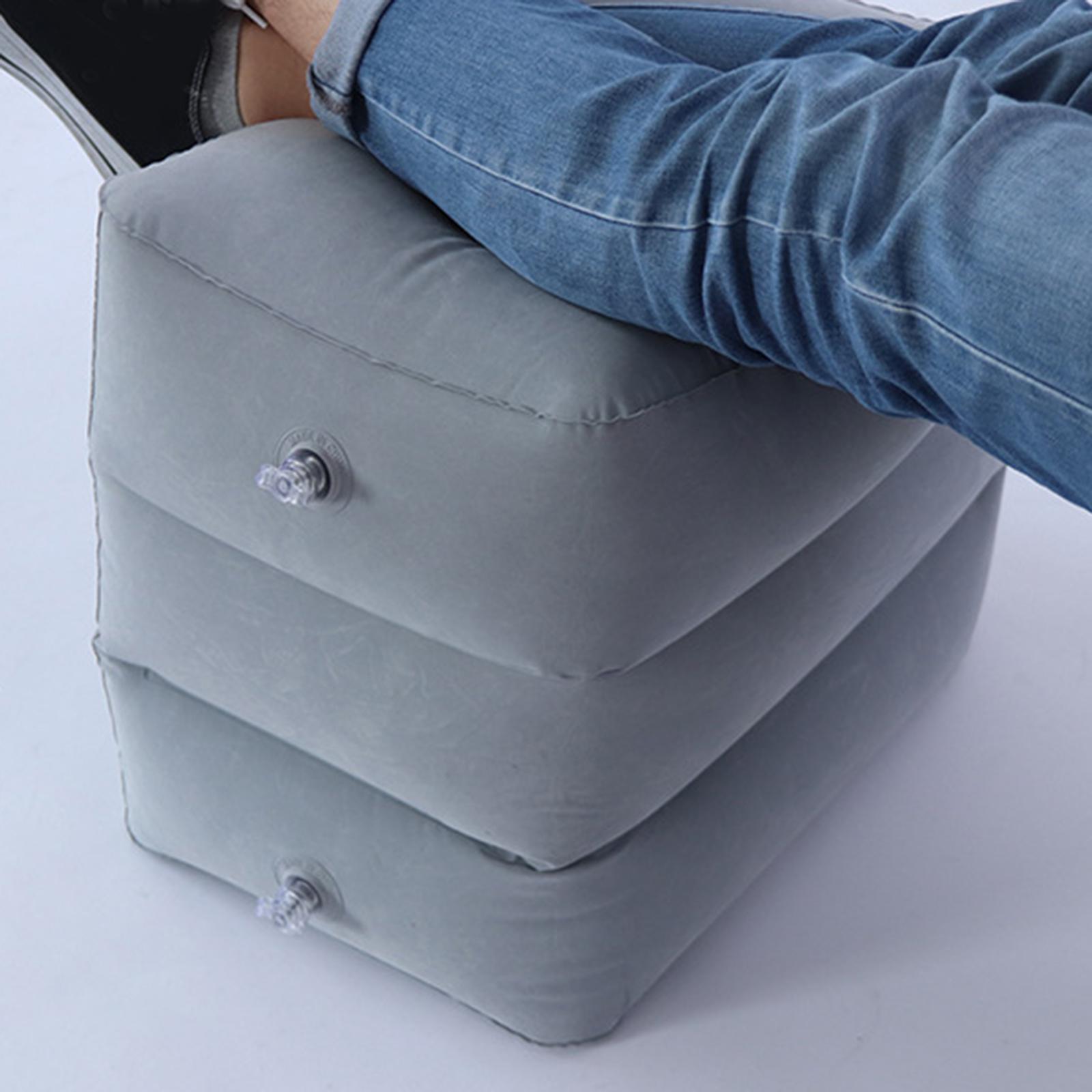 Inflatable Leg Foot Rest Foot Rest Pillow for Travel Accessory Flights Gray