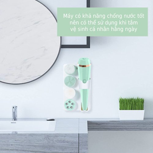 Máy rửa mặt massage kết hợp tẩy trang đa năng 4 in 1 - HACHIKA