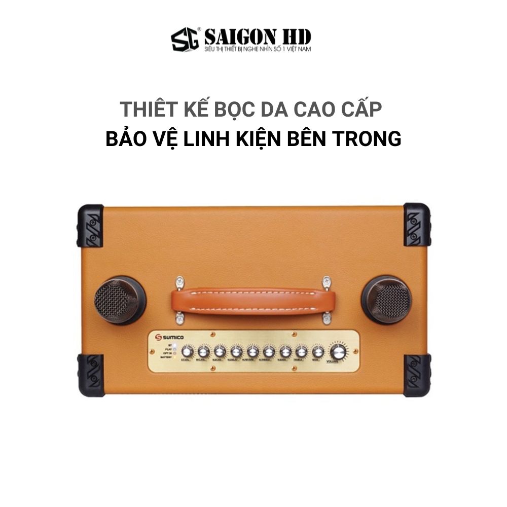 Loa Karaoke Bluetooth cao cấp SUMICO BT-S52 |Hàng chính hãng - Pin 8 Giờ, Cổng phát lại USB, Tặng Kèm 2 micro UHF, Đa dạng kết nối