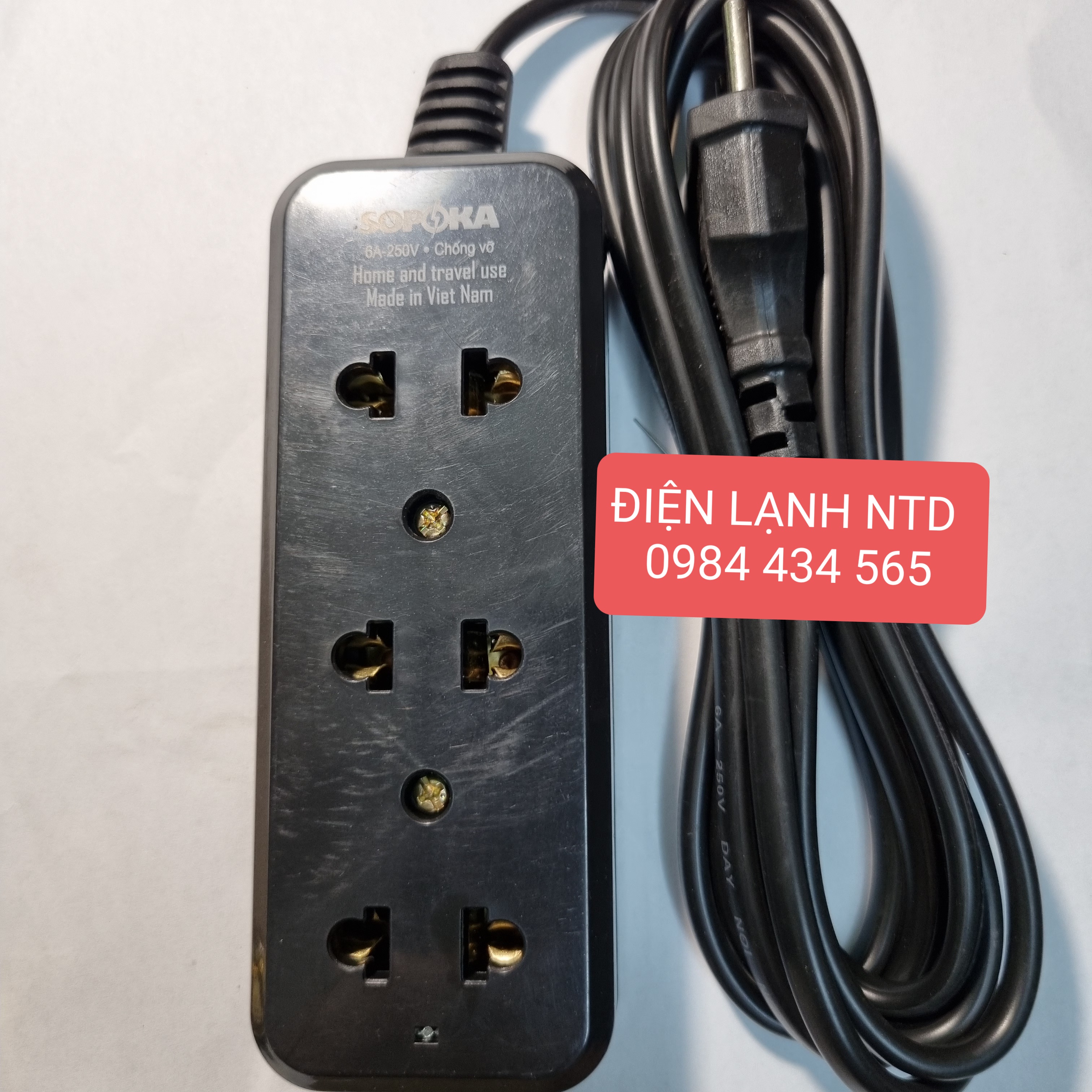 Ổ cắm điện 3 ổ SOPOKA/ổ cắm/ổ cắm liền dây 3 ổ cắm