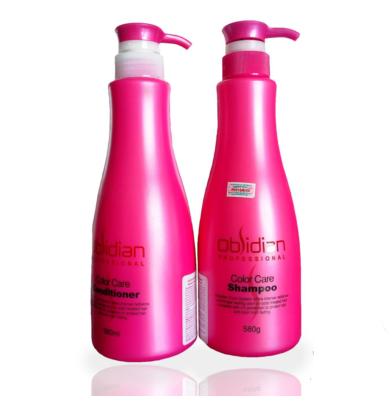 Cặp dầu gội/xả dưỡng màu tóc nhuộm Color Care Obsidian Hàn Quốc (2x580ml) tặng kèm móc khoá