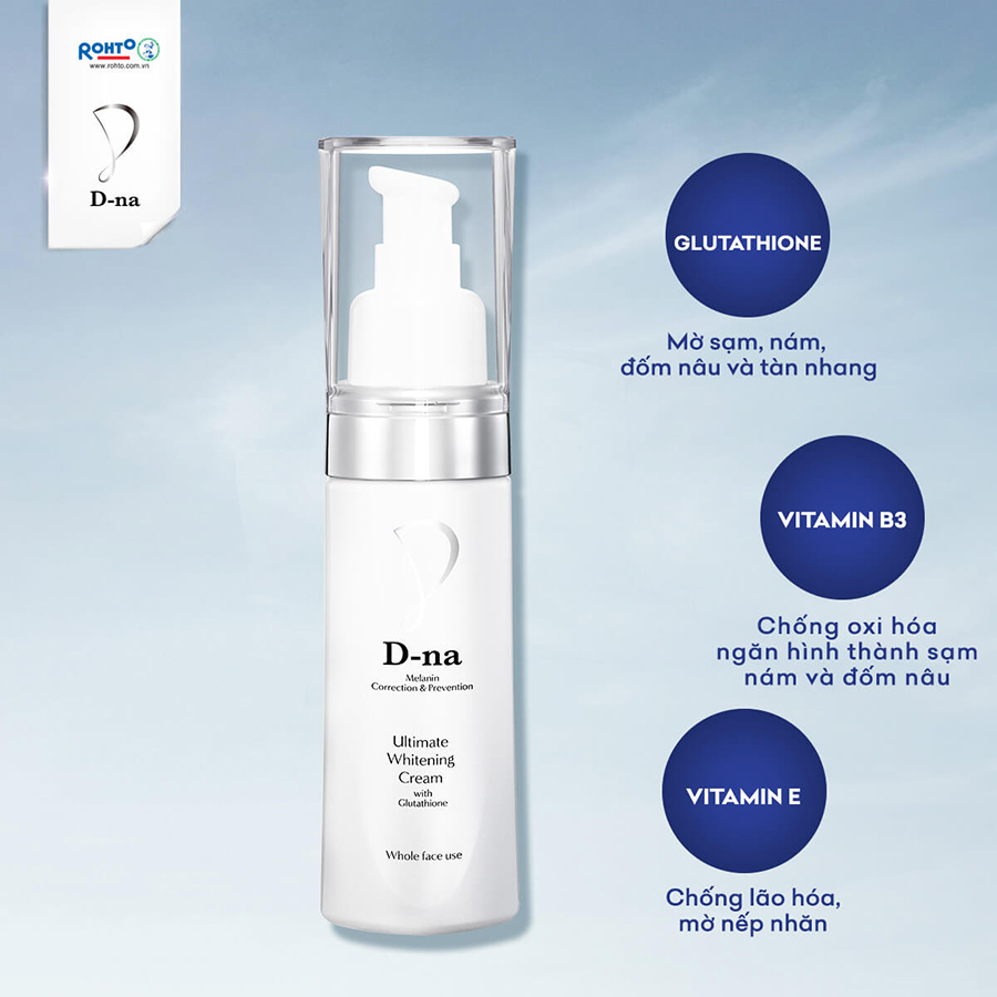 Kem dưỡng trắng toàn diện D-na Ultimate Whitening Cream