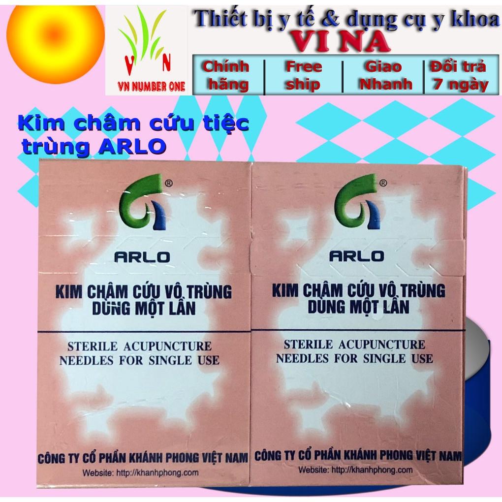 Kim châm cứu ARLO đã tiệt trùng ( hộp 100 cây), dùng một lần, đủ các số 1,2,3,6,7