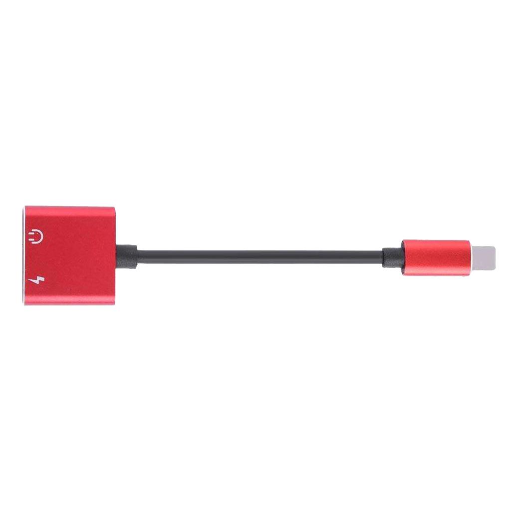 2 in 1 Headphones Adapter Audio Charging Splitter Cable for iPhone iPad
