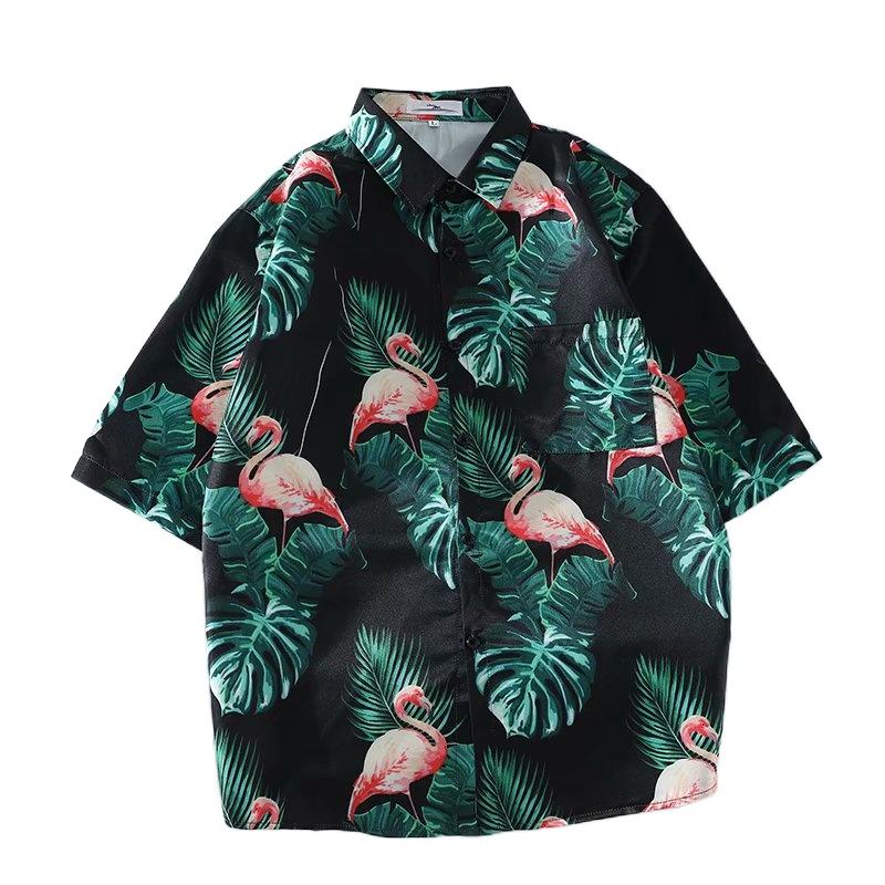 Áo Sơ Mi Nam Ngắn Tay In Hoa