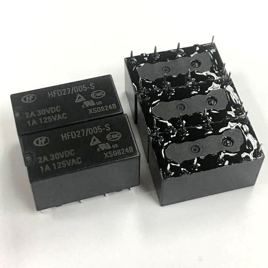 5 Pcs DC 5V/12V/24V Coil DPDT 8 Pin PCB Electromagnetic Power Relay