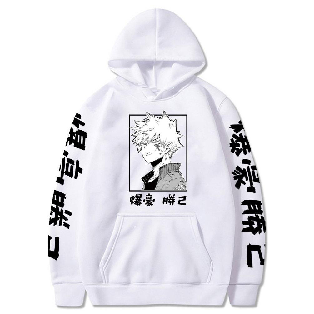 Áo hoodies hoạt hình Nhật Bản my hero academia đội đầu đội mũ trùm đầu cao cấp