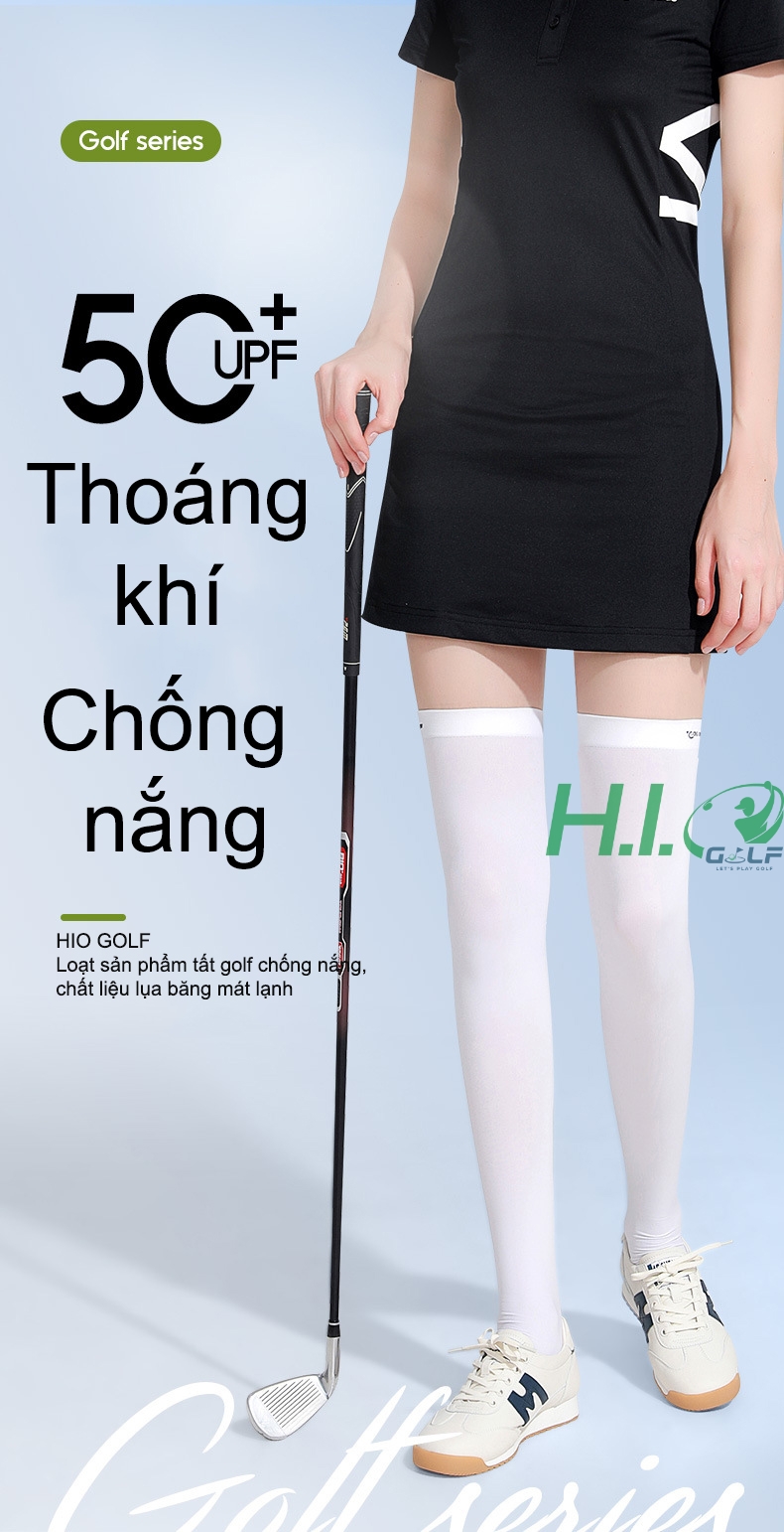 Tất Golf nữ chất liệu lụa băng chống nắng GoloveJoy