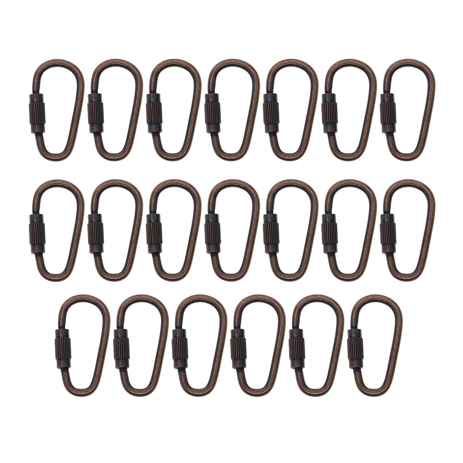 20PCS Small Locking Carabiner Clip Mini Locking Clips D-Ring Lightweight Keychain Clip for Indoor Outdoor Use