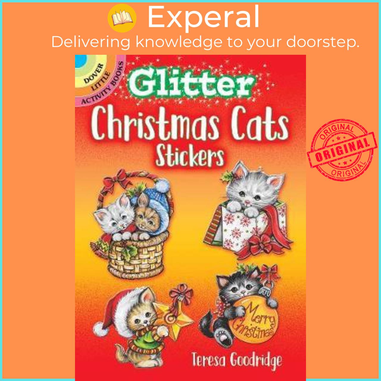 Sách - Glitter Christmas Cats Stickers by Teresa Goodridge