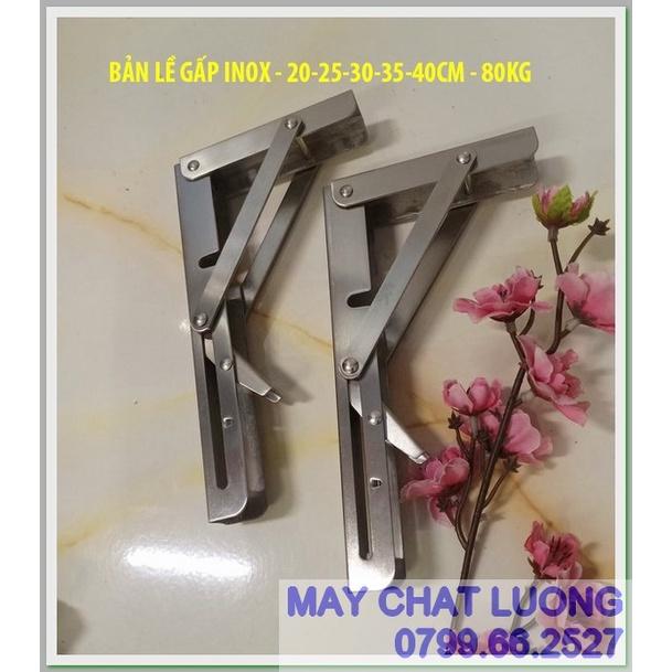 BẢN LỀ GẤP GỌN - INOX NGUYÊN CHẤT- 20, 25, 30, 35, 40CM