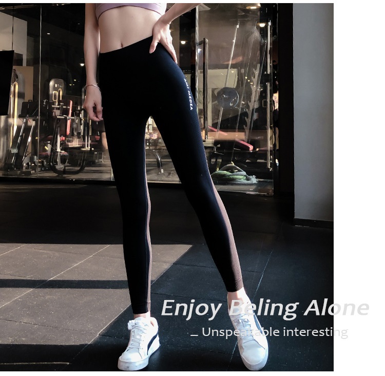 Quần legging cạp cao tập gym yoga aerobic nữ Linda025 vải dệt kim co giãn tốt, fit body