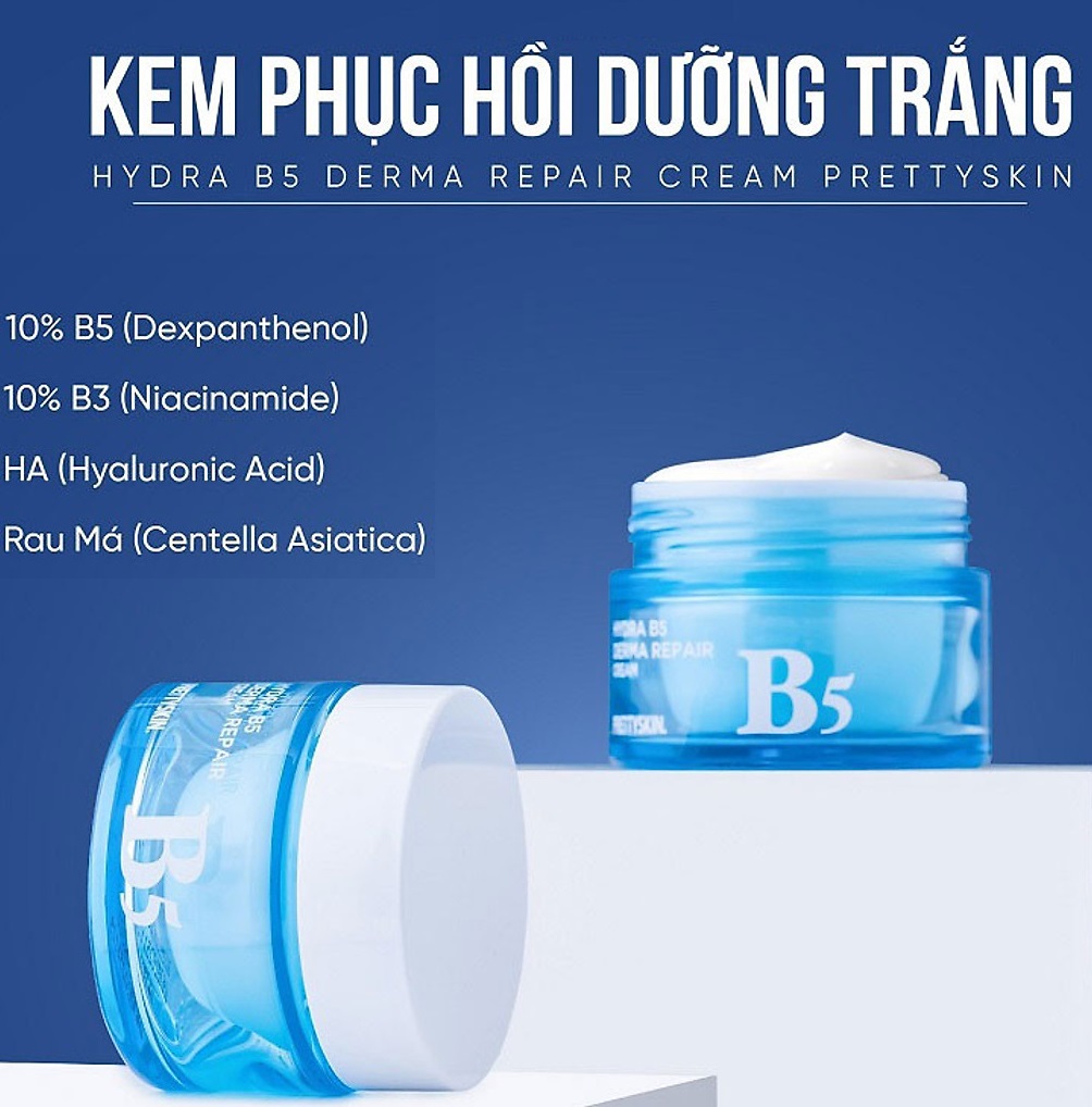 Kem Dưỡng Phục Hồi Sáng Da Prettyskin Hydra B5 Derma Repair Cream 52ml