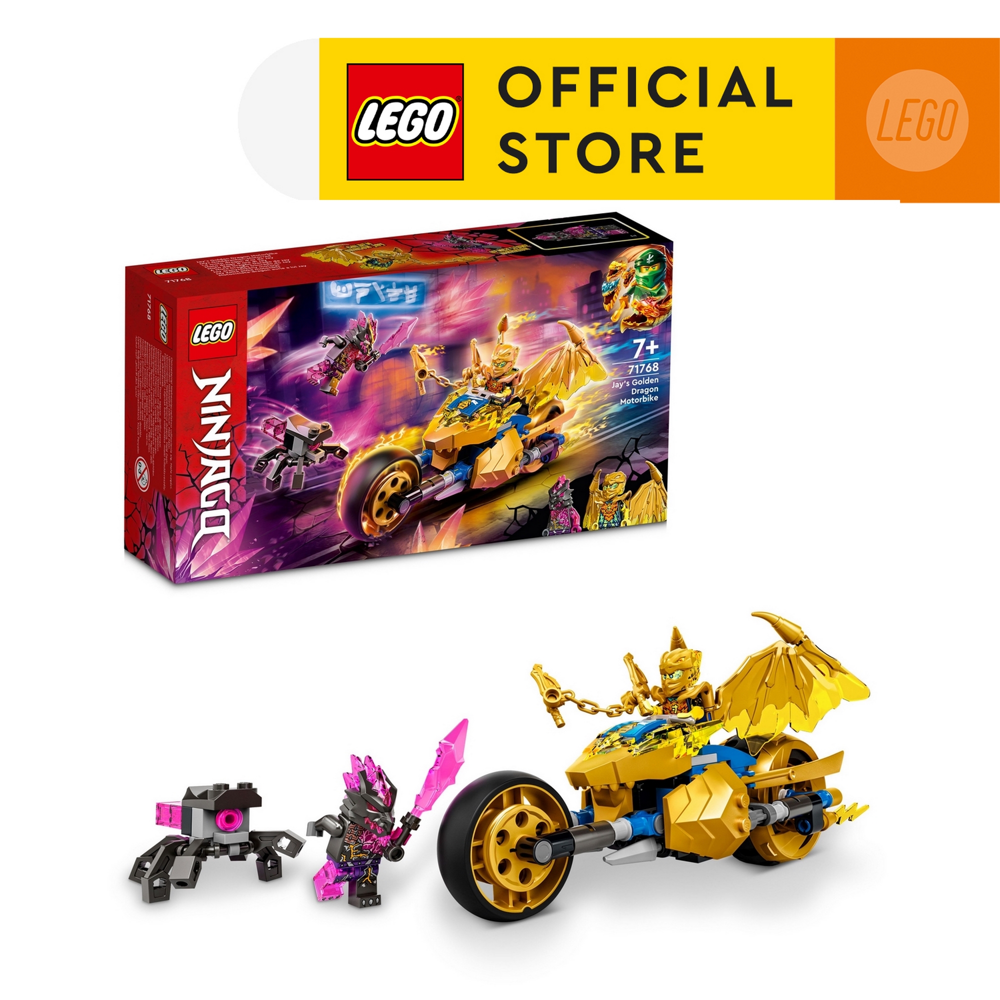 LEGO Ninjago 71768 Xe đua rồng vàng của Jay (137 chi tiết)