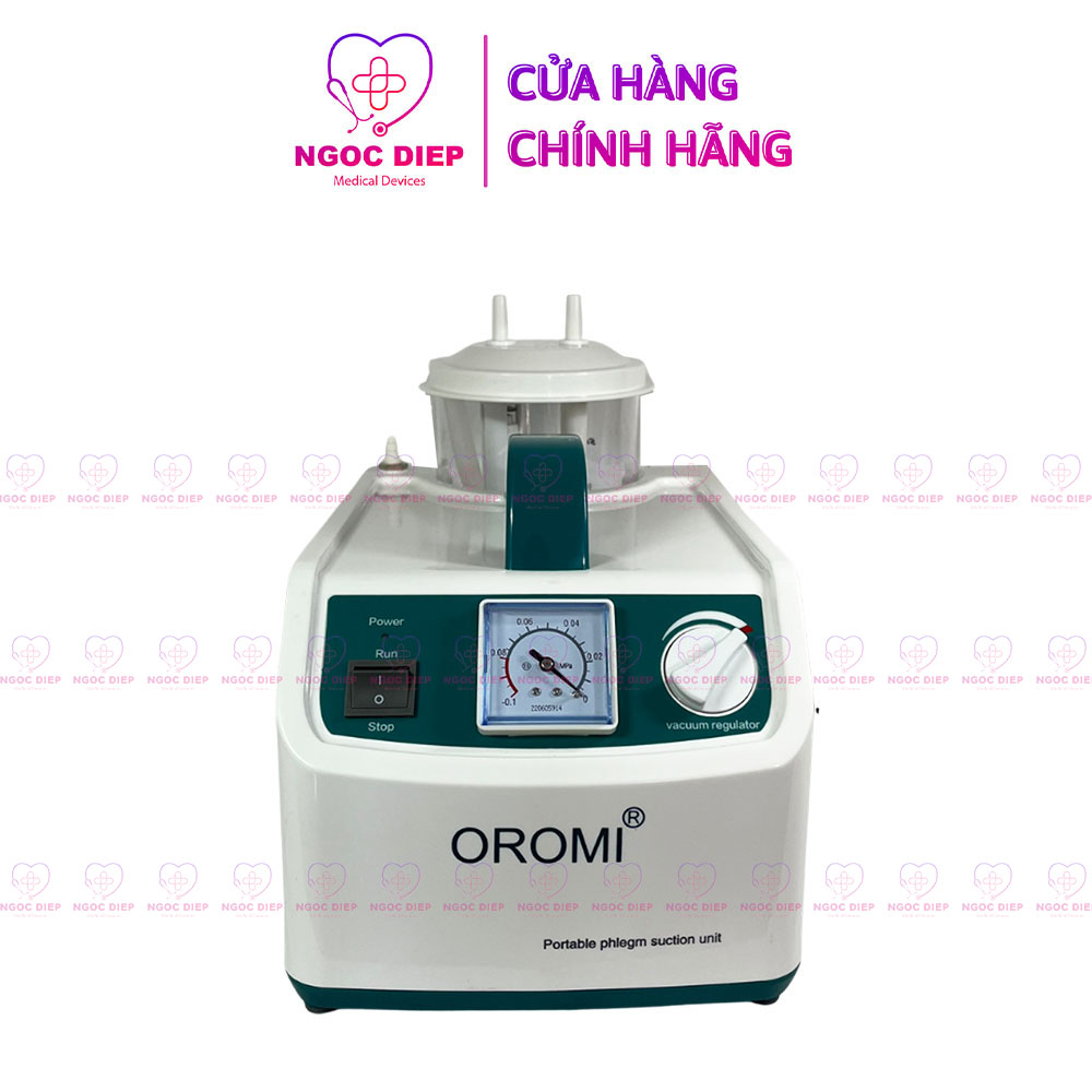 Máy hút dịch 1 bình tích hợp máy xông khí dung OROMI SS-6A - Bộ xông mũi họng 2 trong 1 - Hàng chính hãng