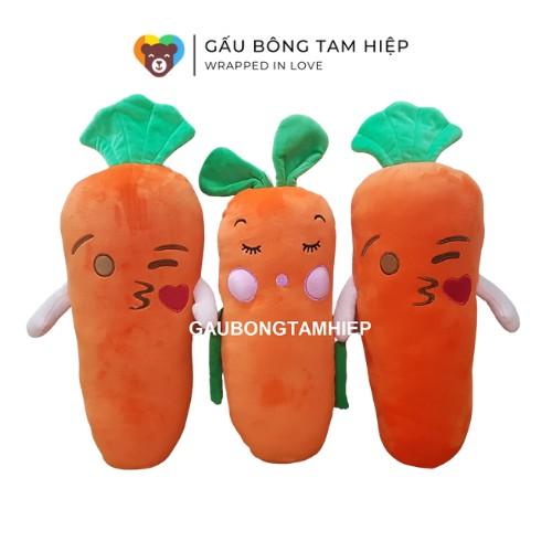 Gối Ôm Cà Rốt ngộ nghĩnh đáng yêu chất liệu vải cao cấp nhồi bông gòn an toàn