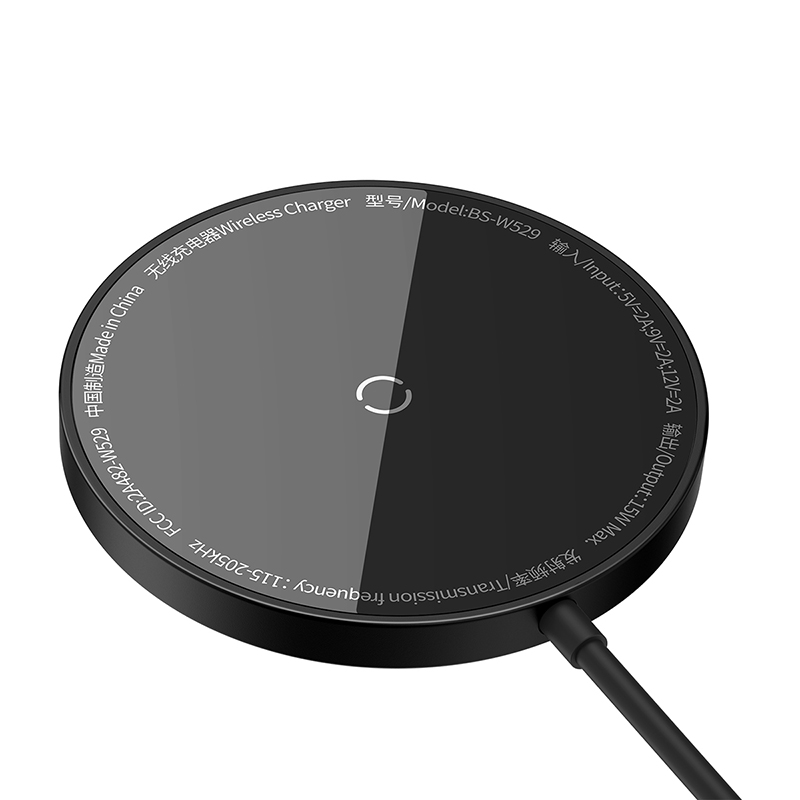 Đế Sạc Điện Thoại Không Dây Baseus Simple Mini3 Magnetic Wireless Charger 15W (Hàng chính hãng)