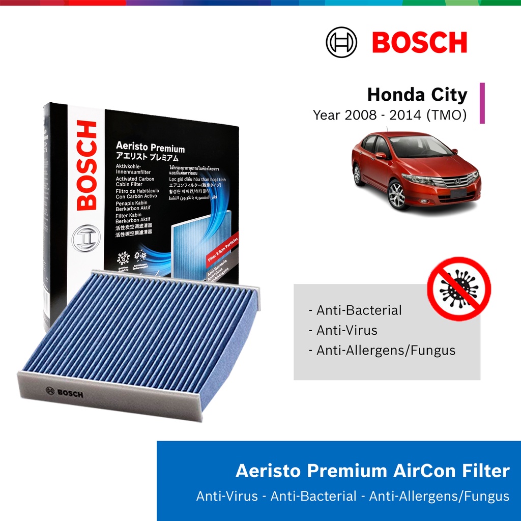 Lọc Điều Hòa Cao Cấp Có Than Hoạt Tính BOSCH Aeristo Premium 0986AF7002 (AP-H09) Cho Xe Honda Civic, City, CRV, HRV, Acura CDX..