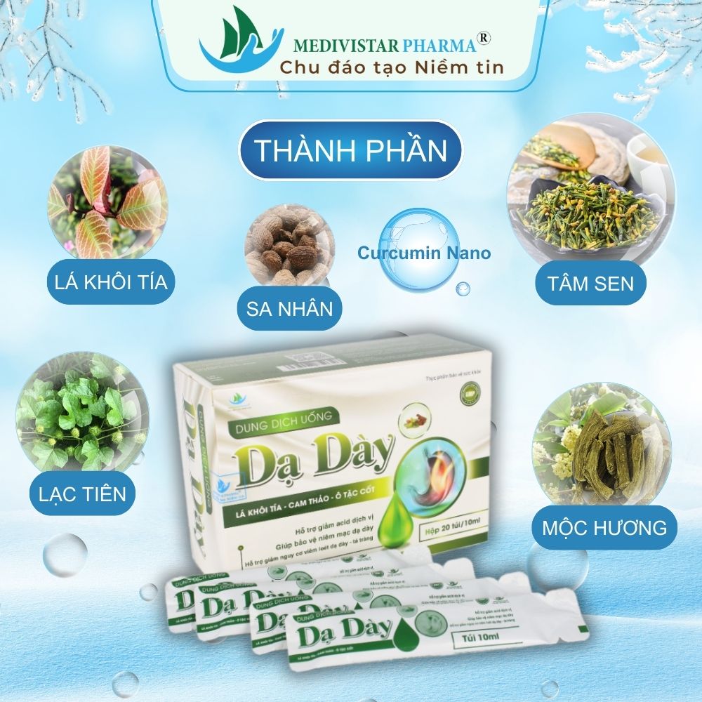 Thực phẩm chức năng Dung Dịch Uống Dạ Dày Western làm từ thảo dược tự nhiên, hộp 20 túi x 10ml