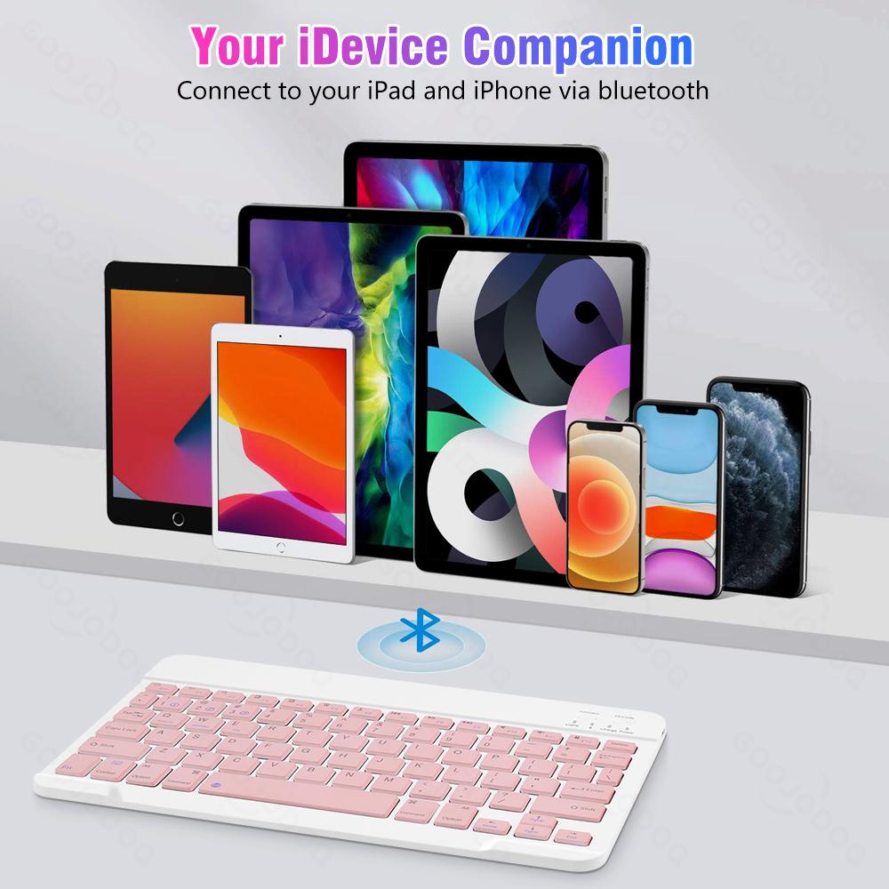 Máy Tính Bảng Bàn Phím Không Dây Cho iPad Pro 2020 11 12.9 10.5 Teclado, bàn Phím Bluetooth Chuột Cho iPad 8th 7th Không 4 3 2