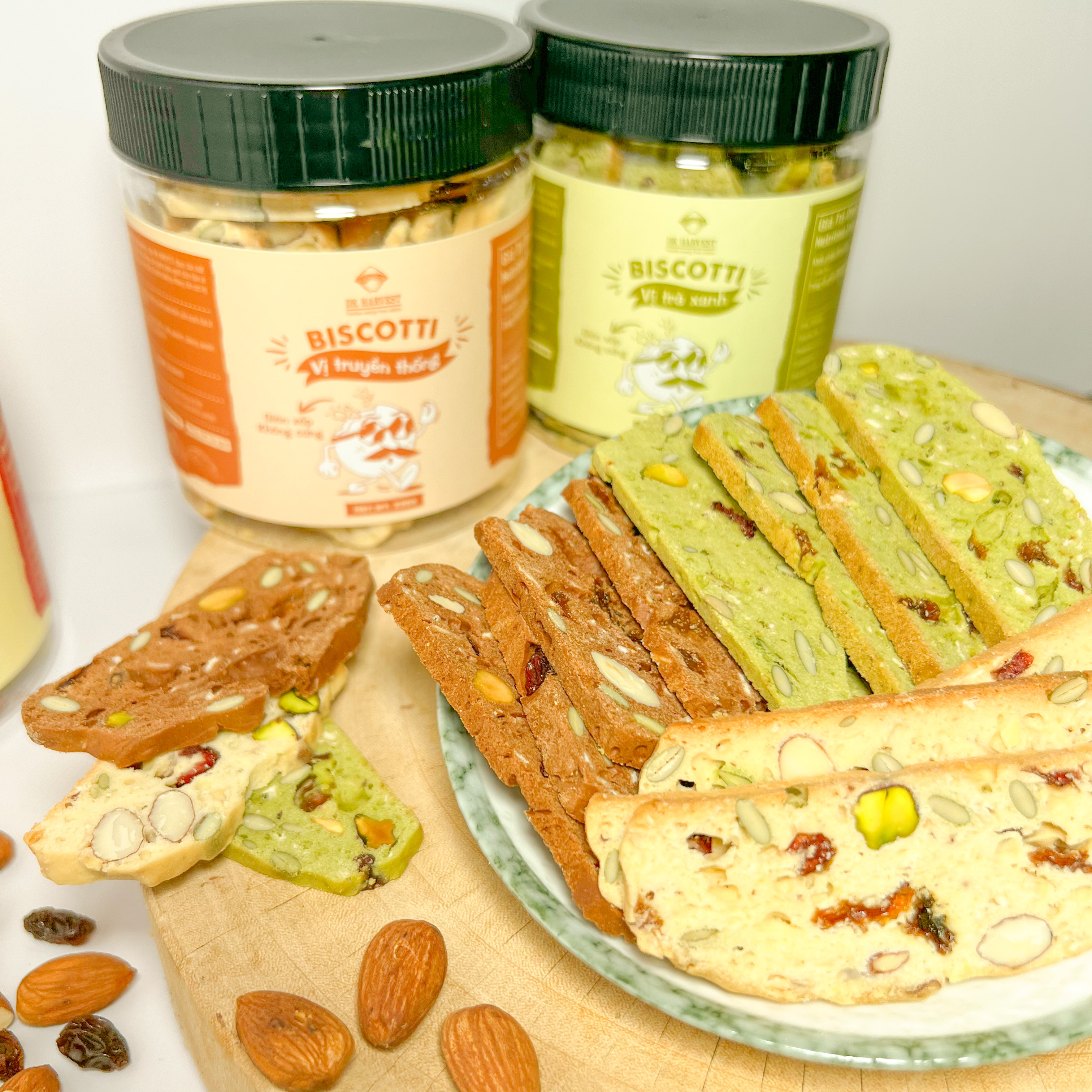 Bánh Biscotti DK HARVEST 220g - Bánh biscotti ăn kiêng, Bánh biscotti nguyên cám, không đường, hỗ trợ giảm cân