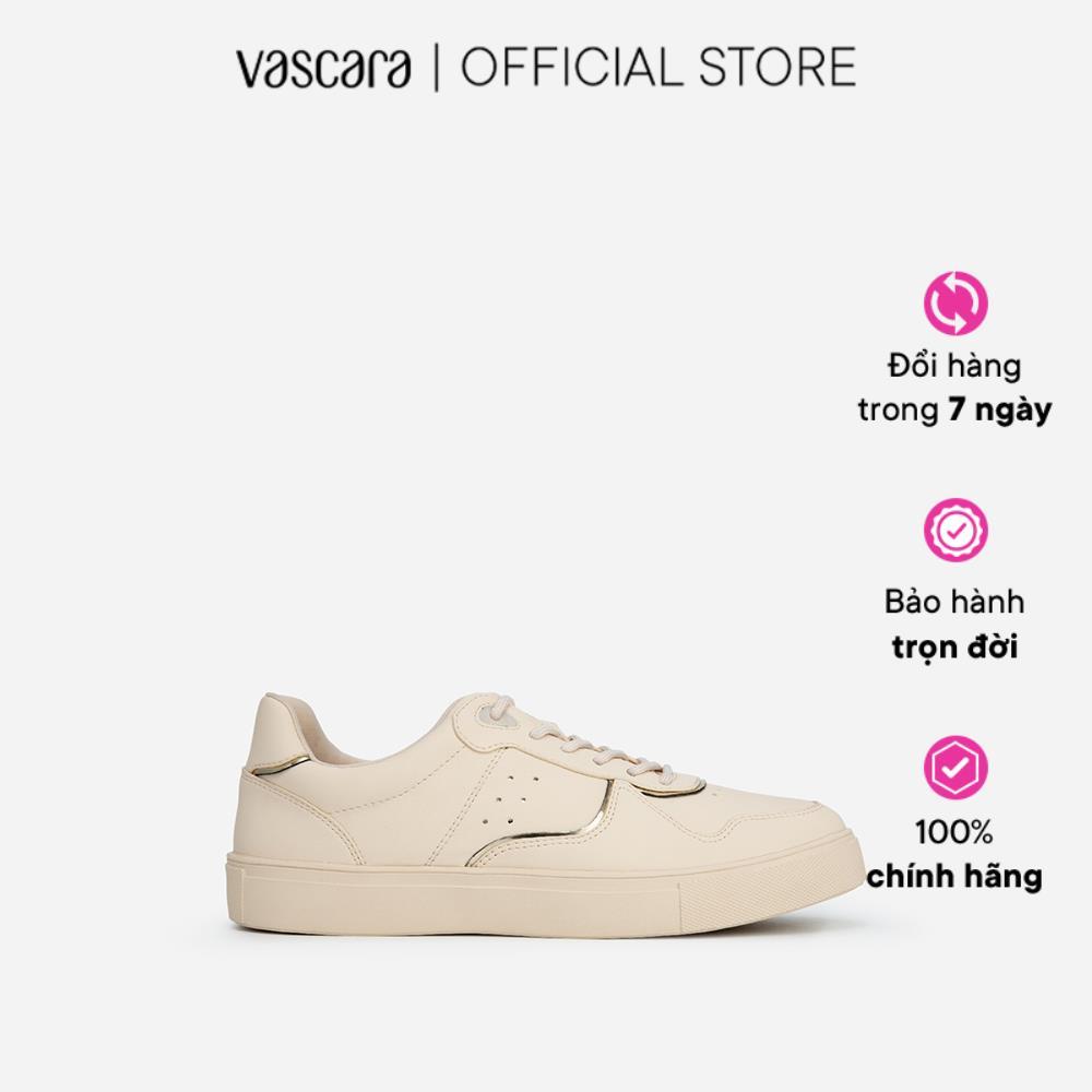 Vascara Giày Sneaker Viền Chỉ Nổi Phối Metallic - SNK 0044