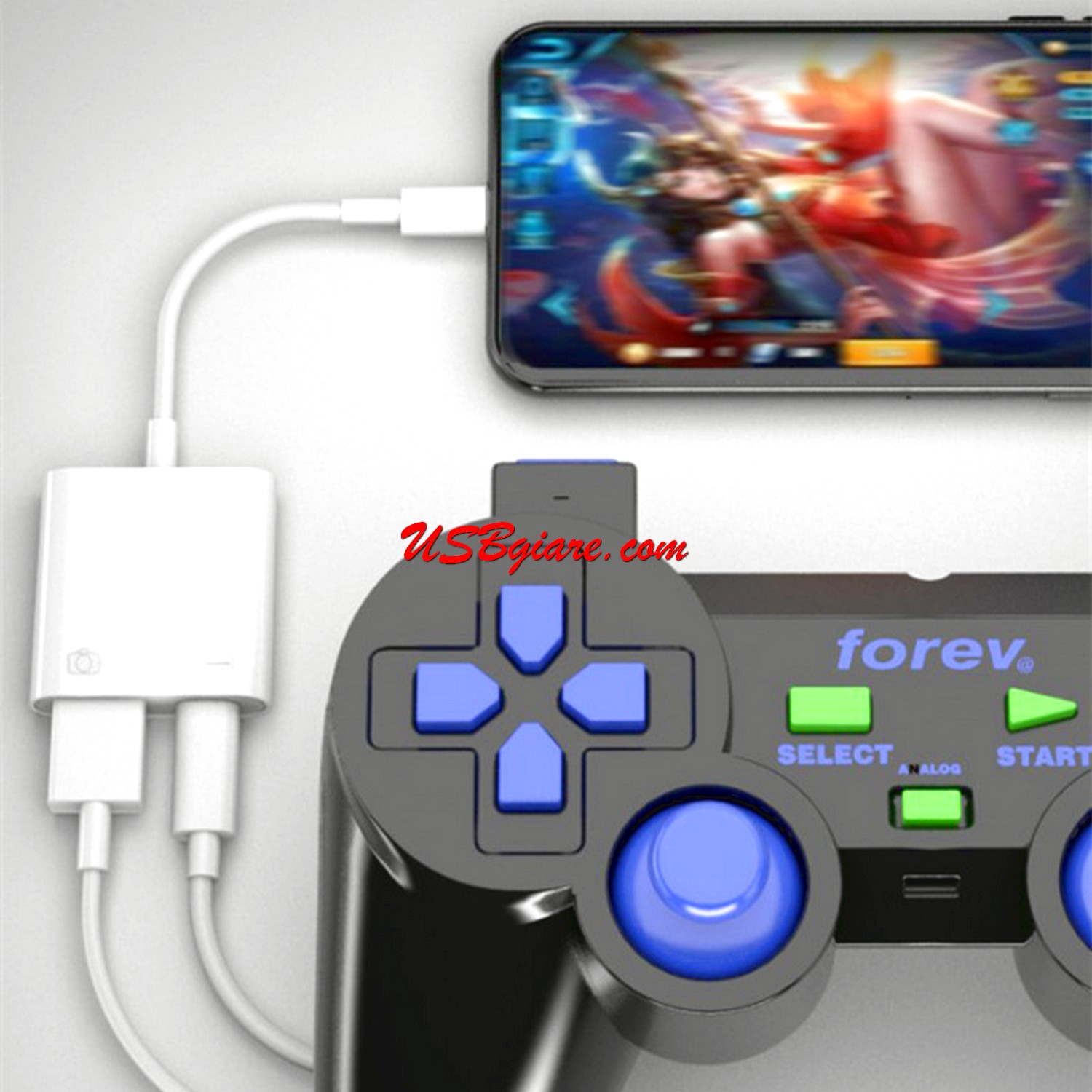 Dây cáp OTG Li⚡ting sang USB có sạc cho Táo Phone kết nối USB xem phim giải trí giải phóng dùng lượng cho Táo Phone Pad
