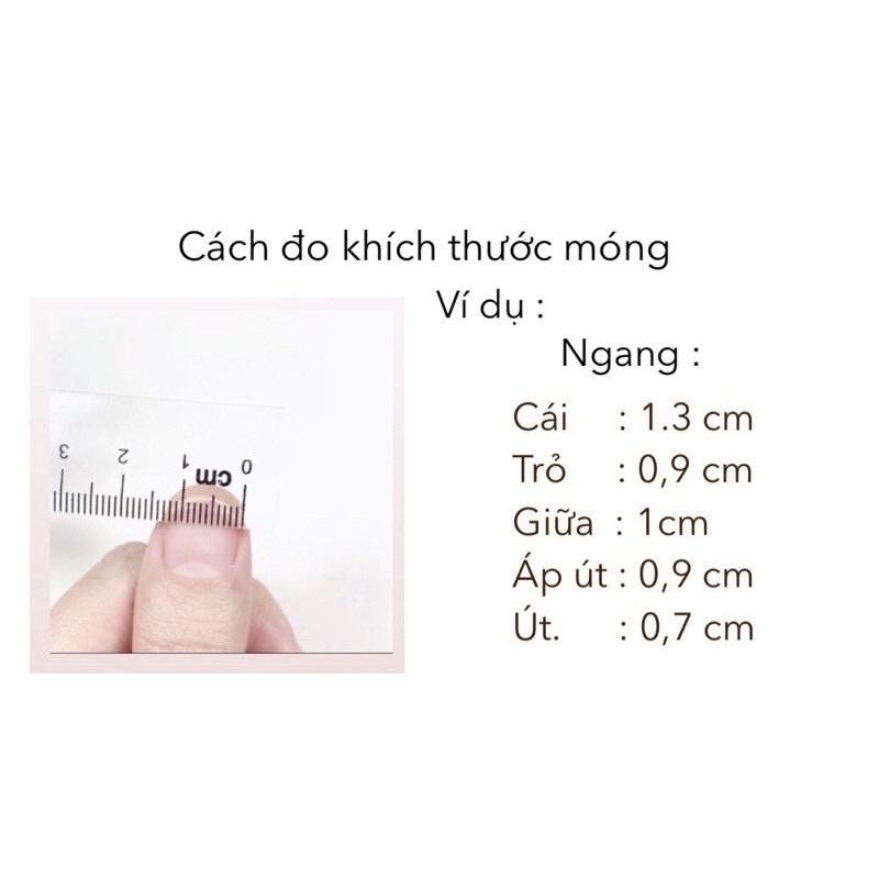 móng dán thiết kế nhũ flash đính charm