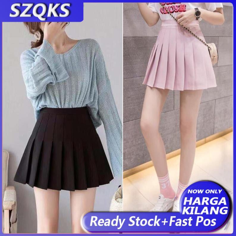 Váy mini xếp ly có quần trong cạp cao phong cách Hàn Quốc ! *