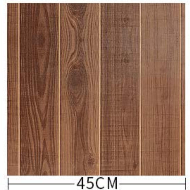 Combo 10 mét giấy dán tường, decal dán tường trang trí nhà cửa VÁN NÂU SỌC MỚI khổ 45cm