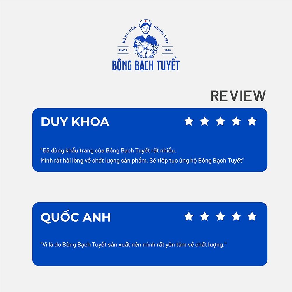 Khẩu trang Bông Bạch Tuyết 4 lớp xanh