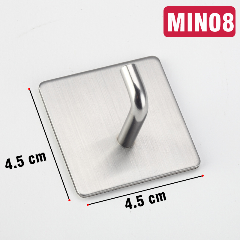 Móc inox dán tường siêu dính chịu lực 5kg MIN08