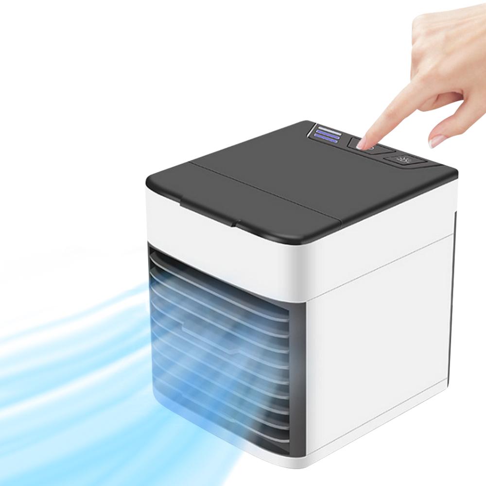 Máy điều hòa không khí di động Quạt làm mát không khí có thể sạc lại, với đèn LED 7 màu