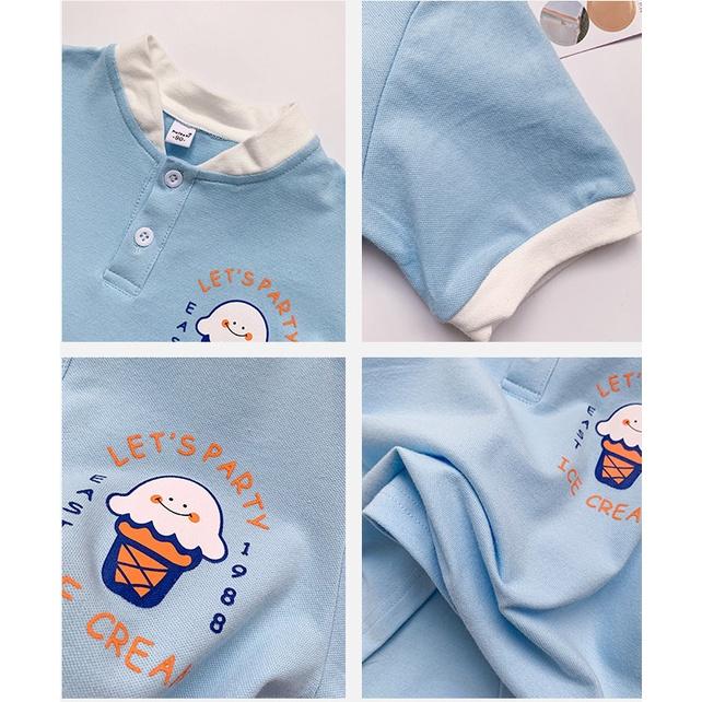 Áo polo cộc tay cổ bomber cho bé trai bé gái Magickids áo phông có cổ trẻ em in cây kem cotton thấm hút mồ hôi AO21008