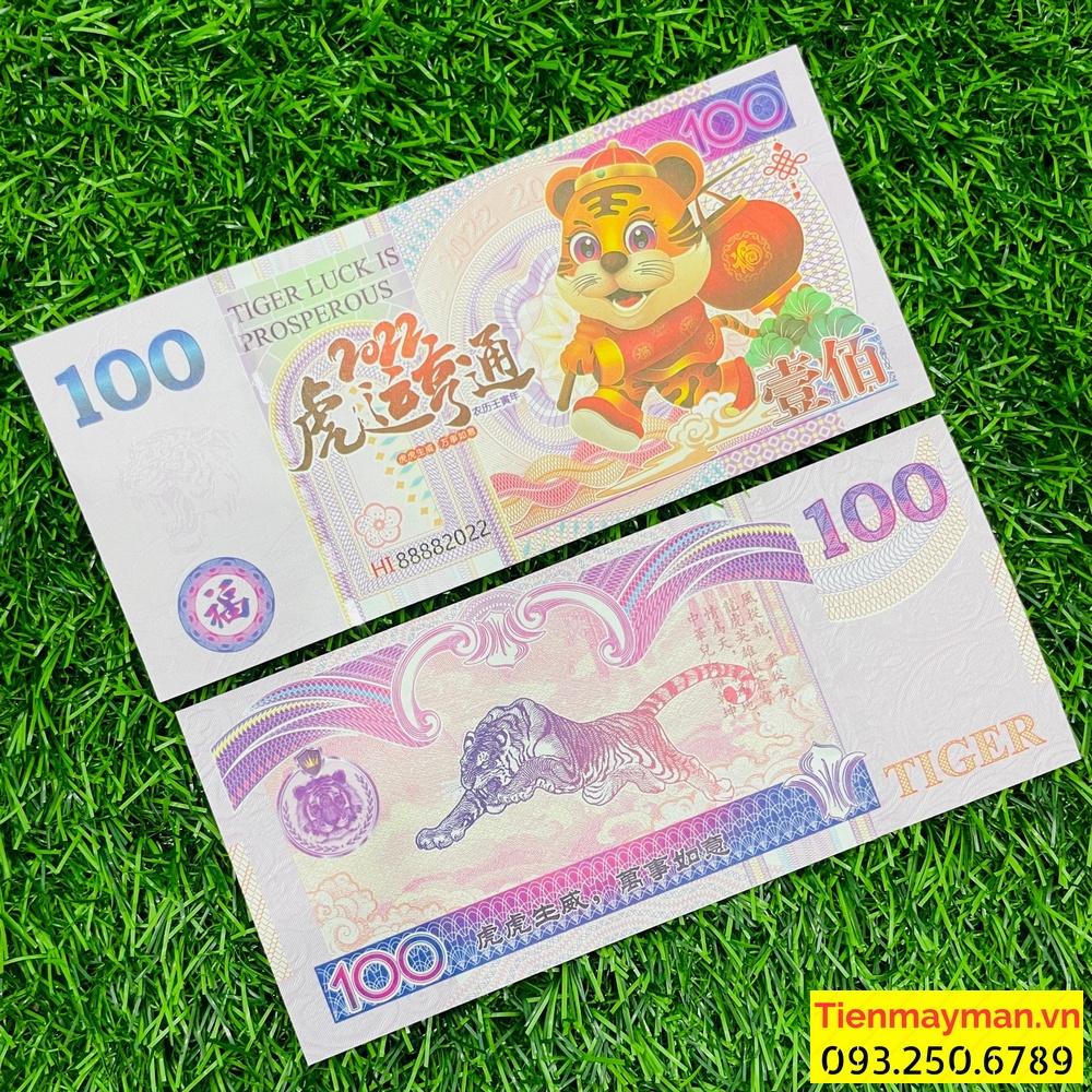 Tiền Đài Loan Con Hổ mệnh giá 100 May Mắn Lì Xì Tết Nhâm Dần, tặng kèm bao lì xì đem lại may mắn, vạn sự cát lành