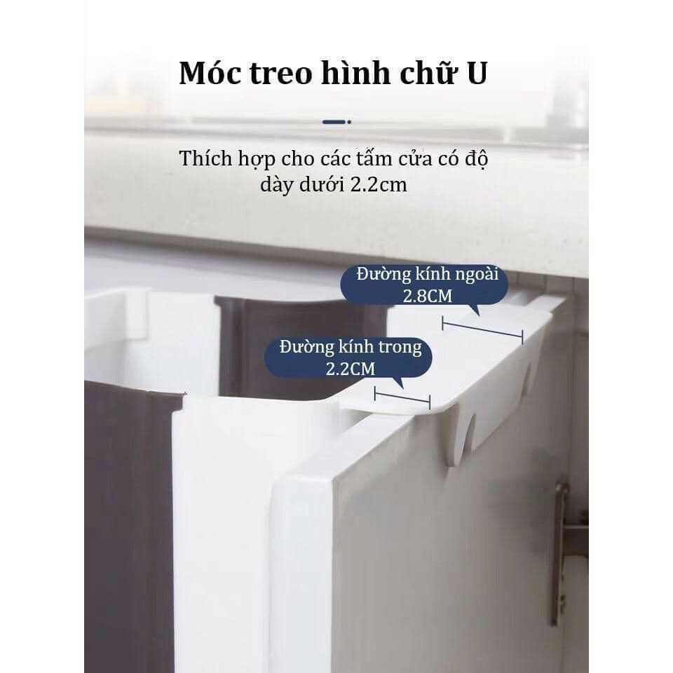 Thùng rác thông minh gấp gọn gắn cạnh tủ bếp, xe ô tô (giao màu ngẫu nhiên) -TRGG