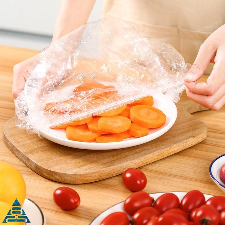 Set 100 Màng Bọc thức ăn Có Túi Đựng Hình Gấu