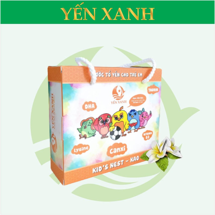 25% tổ yến - Thực phẩm bổ sung: Nước tổ yến chưng dành cho trẻ em Kid's nest - Kao hương vani - YẾN XANH - Lốc 6 lọ x 70ml