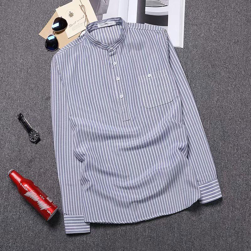 Áo thun dài tay họa tiết sọc ngang thời trang dành cho nam