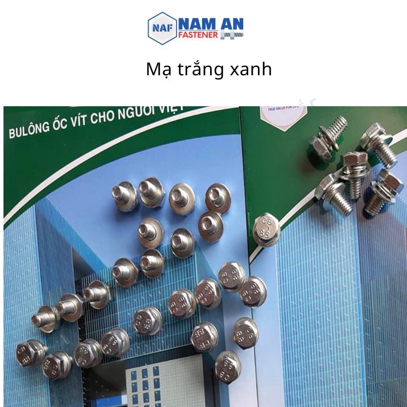 Bu lông lục giác liền phẳng vênh M8, M10, M12, chiều dài 16, 20, 25, 30, 40, 45 mm, bulong liền phẳng vênh