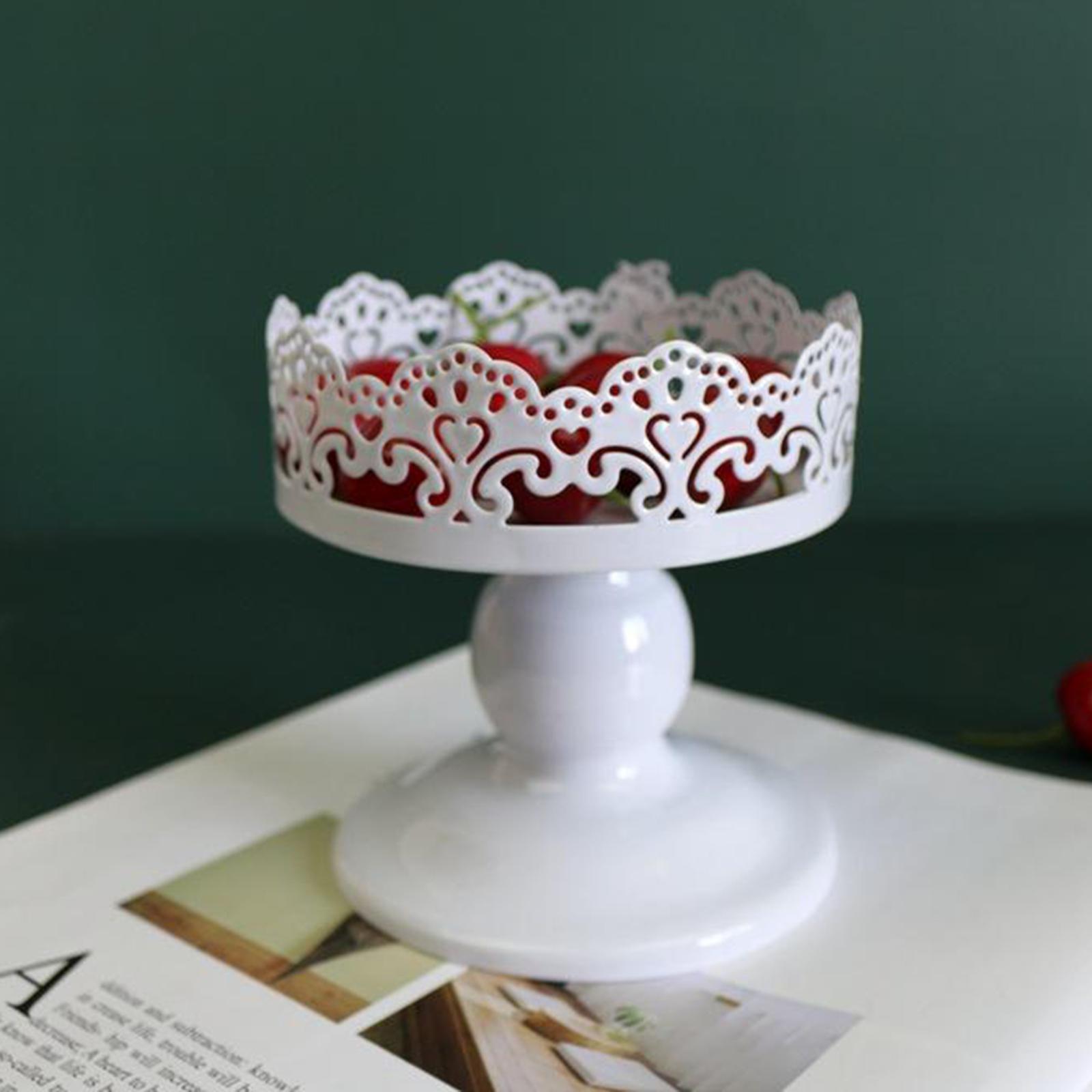 Iron Cake Stand Round Pedestal Dessert Holder Cupcake Display Rack