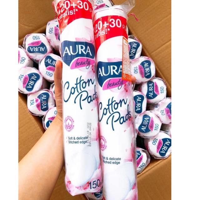 Combo 5 Bông tẩy trang Aura Beauty 150 miếng