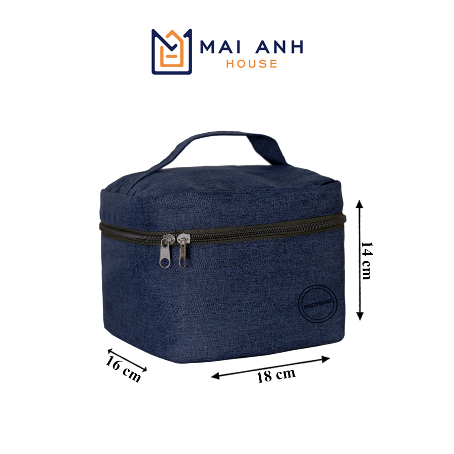 Túi giữ nhiệt đựng hộp cơm đồ ăn, túi đựng cơm văn phòng có khóa kéo, 3 lớp giữ nhiệt kiểu xuất Nhật, dày dặn, nhiều kích cỡ Mai Anh House
