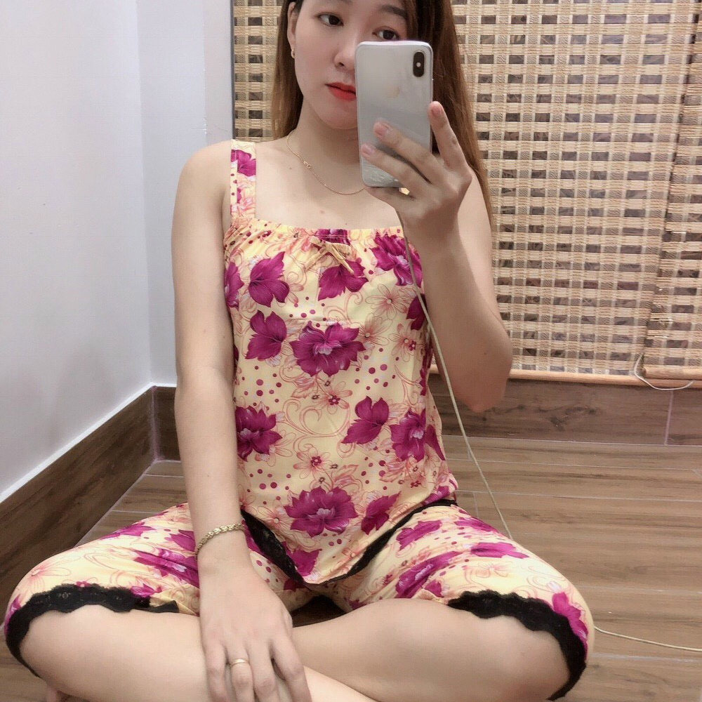 Đồ Bộ Quần Lửng Phối Ren
