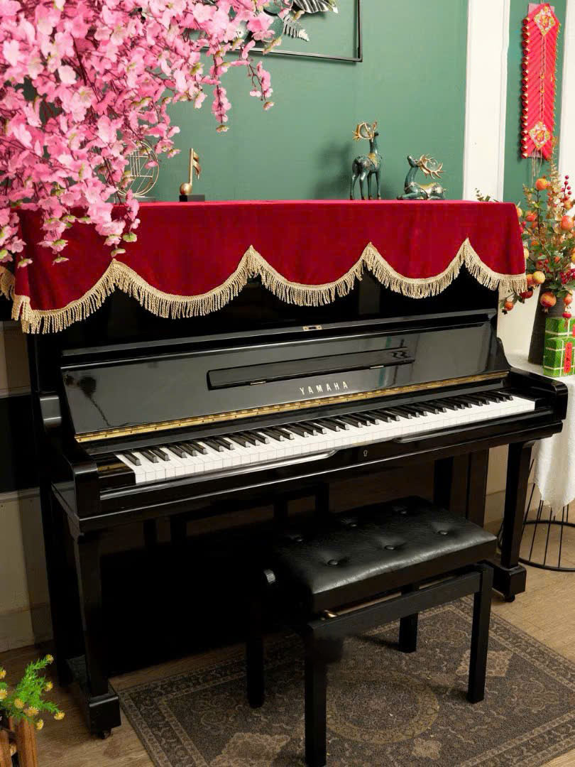 Khăn phủ đàn piano cơ đàn piano điện tử 88 phím phong cách Châu Âu cổ điển sang trọng chống bụi chống xước - Hàng chính hãng