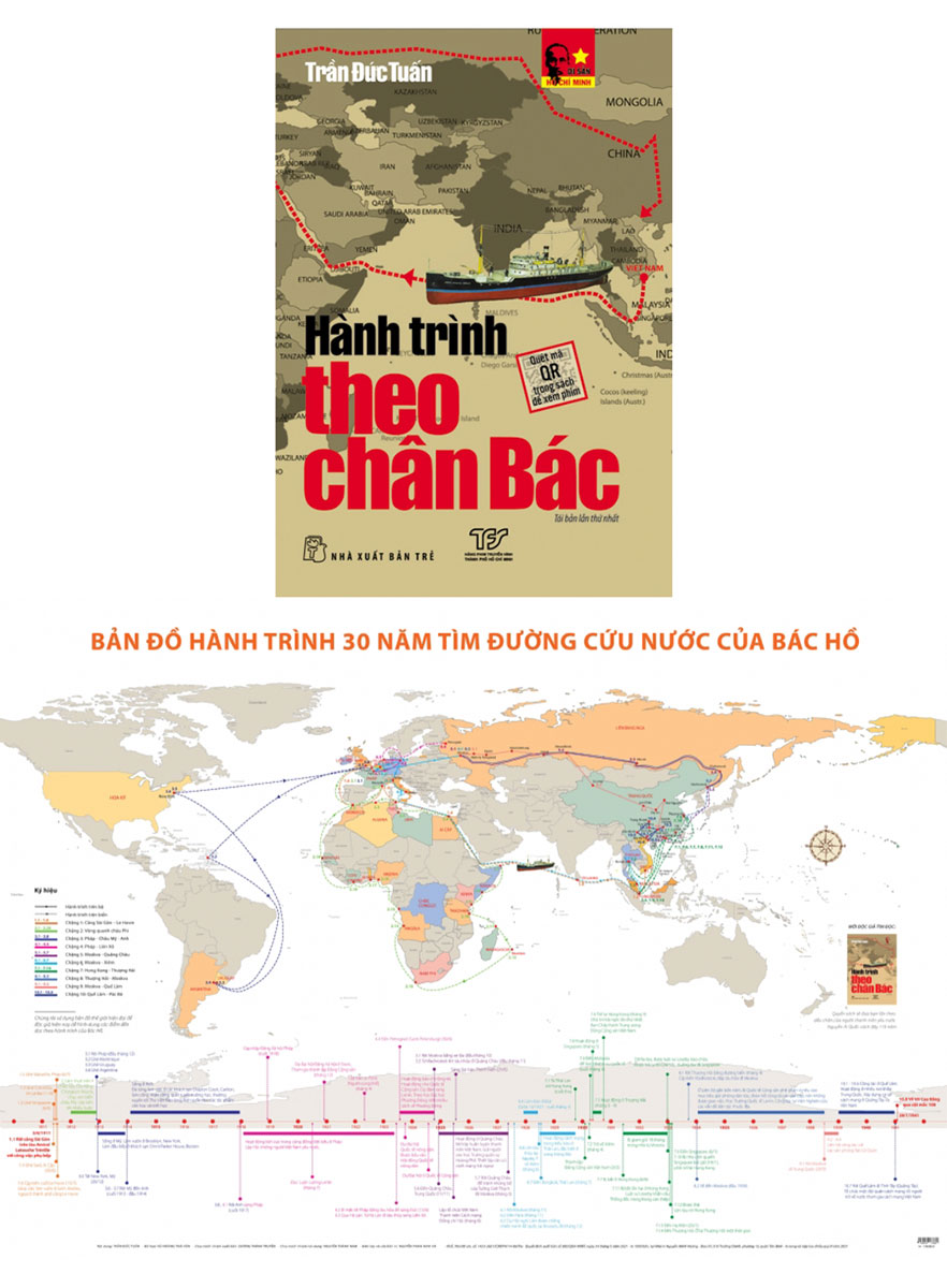 Combo Hành Trình Theo Chân Bác + Bản Đồ Hành Trình 30 Năm Tìm Đường Cứu Nước Của Bác Hồ _TRE